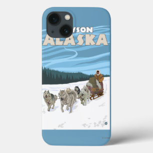 iPhone 13 Case Scène Sledding de chien - Dawson, Alaska