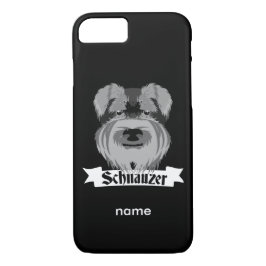 Coque iPhone 7 Schnauzer noir et gris