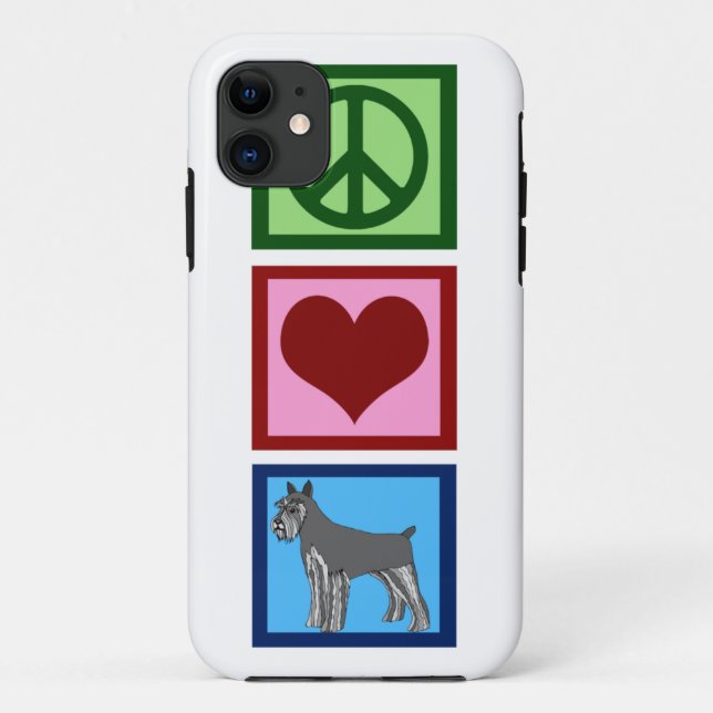 Coques Case-Mate iPhone Schnauzers Peace Love (Dos)