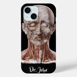 Coque Pour iPhone 15 Science de l'anatomie humaine vintage, tête gorge 