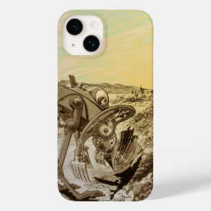 Coque Pour iPhone 14 Science-fiction vintage d'aliens sur une planète e