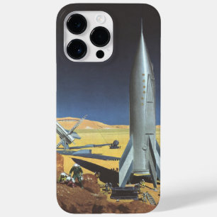 Coque Pour Pour iPhone 14 Pro Max Science-fiction vintage Planète désertique avec ro
