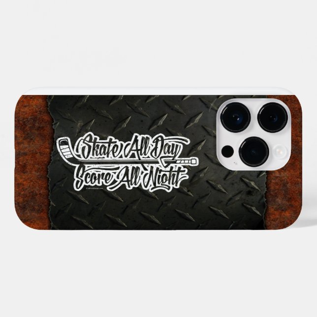 Coques Case-Mate iPhone Score toute la nuit (Hockey) (Verso (horizontal))