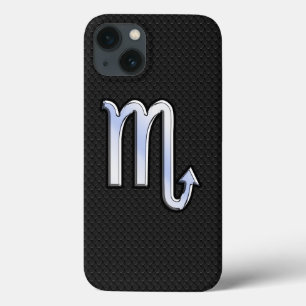Coques Pour iPhone Scorpio Zodiac chrome comme sur la peau de serpent