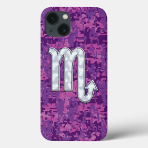 iPhone 13 Coque Scorpio Zodiac Connexion Pink Fuchsia Camo numériq
