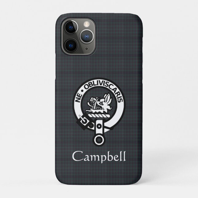 Coques Case-Mate iPhone Scottish Campbell Crest Badge & Tartan (Dos)