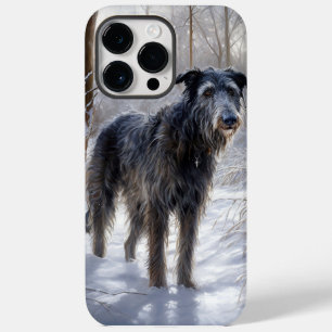 Coque Pour Pour iPhone 14 Pro Max Scottish Deerhound Laissez-le neiger Noël