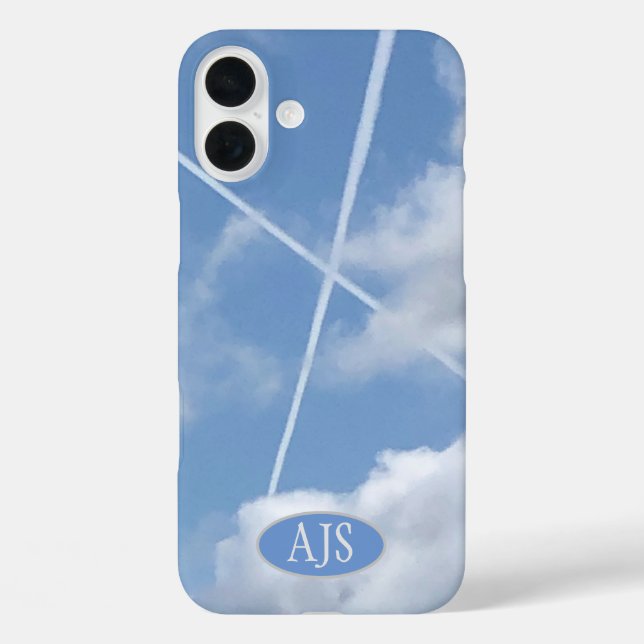 Coques Case-Mate iPhone Scottish Saltire in Aircraft Trails in Sky. (Verso)