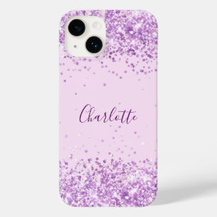 Coque Pour iPhone 14 Script de nom rose pâle