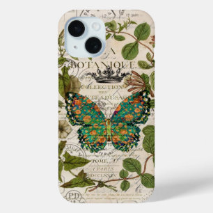 Coque Pour iPhone 15 script français monarque botanique papillon