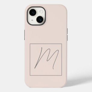 Coque Pour iPhone 14 Script initial simple moderne monogrammé