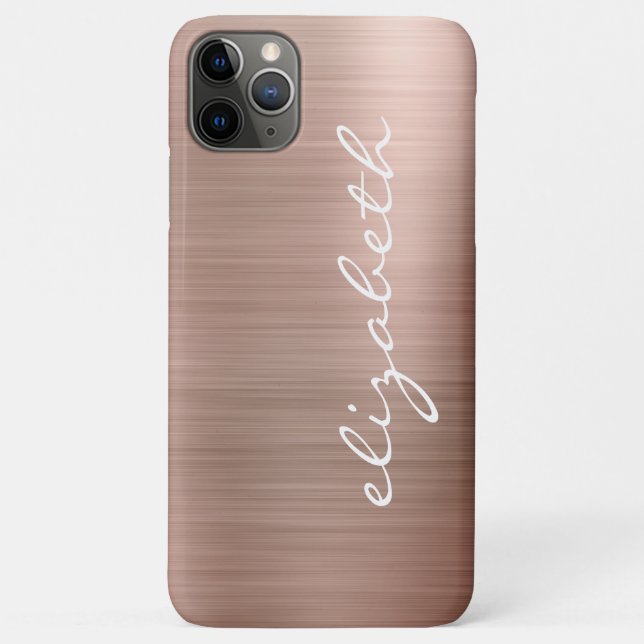 Coques Case-Mate iPhone Script personnalisé moderne Rose Gold (Dos)