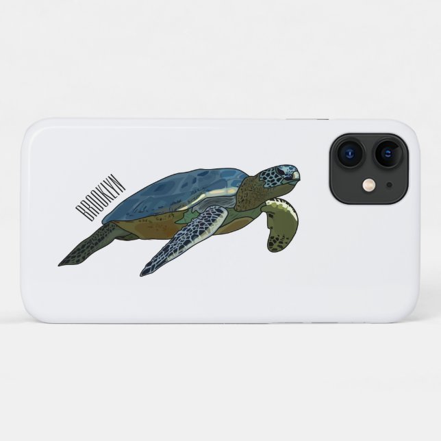 Coques Case-Mate iPhone Sea turtle cartoon (Dos (Horizontal))