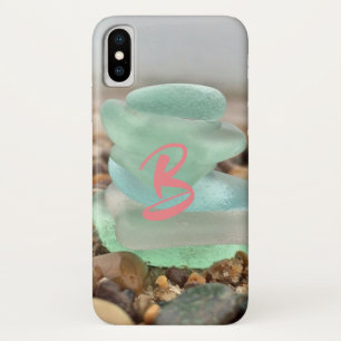 Case-Mate iPhone Case Seaglass et sable de plage turquoise bleu vert bru