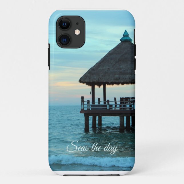 Coques Case-Mate iPhone Seas the Day Beach Tiki Hut (Dos)