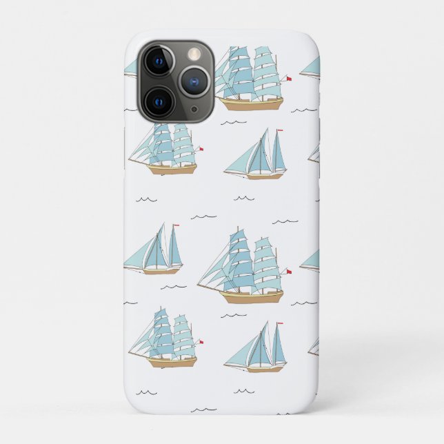 Coques Case-Mate iPhone Seatime été Cute yachts avec voile (Dos)
