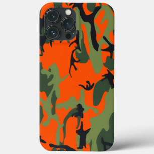 Coques Pour iPhone Sécurité Orange et Camo vert