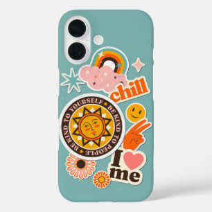 Coques iPhone 16 Self Love & Chill - Sticker Retro Super