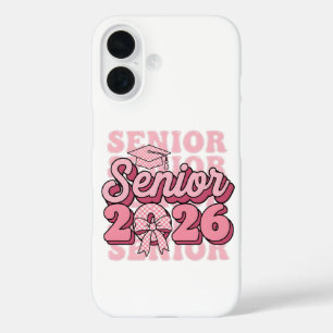 Coques iPhone 16 Senior 2026 Promotion 2026 Coquette Rose Ruban Dip