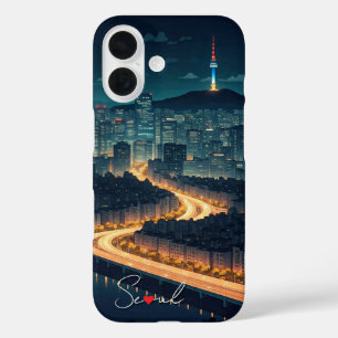 Coques iPhone 16 Séoul Corée du Sud Vue nocturne