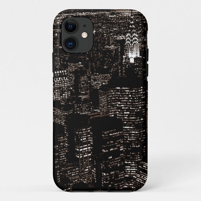 Coques Case-Mate iPhone Sepia New York City Night Skyline (Dos)