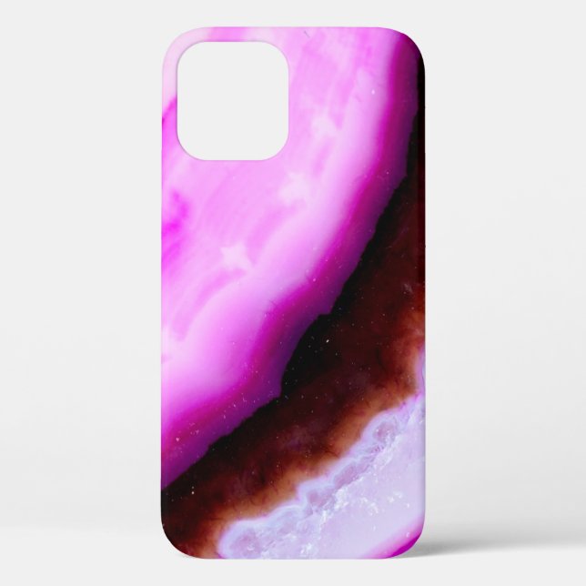 Coques Case-Mate iPhone Série Gemstone - Agate en violet Coque-Mate iPhone (Verso)