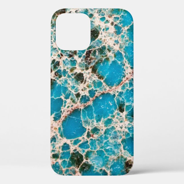 Coques Case-Mate iPhone Série Gemstone - Coque-M en mosaïque turquoise dét (Verso)