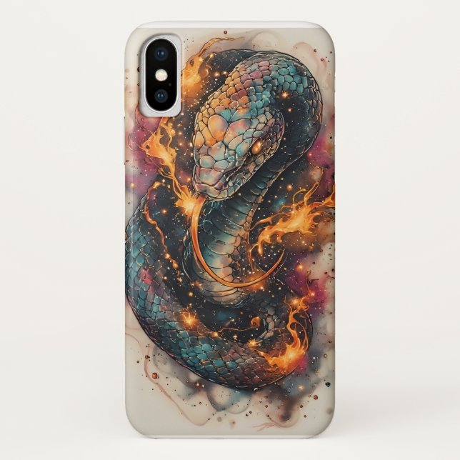 Coques Case-Mate iPhone Serpent Cosmique Avec Espace Évasé (Dos)