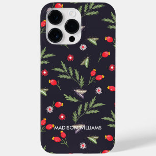 Coque Pour Pour iPhone 14 Pro Max Serpent violet blanc et botanique - Personnalisé