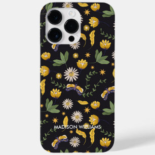 Coque Pour Pour iPhone 14 Pro Max Serpent violet blanc et botanique - Personnalisé