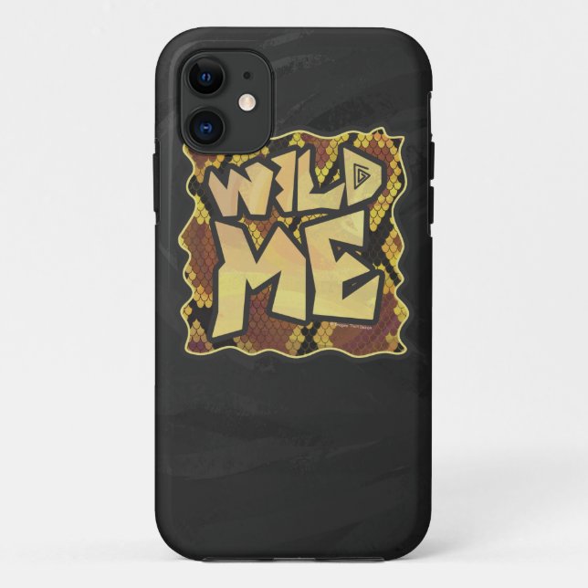 Coques Case-Mate iPhone Serpent Wild Me Brown et imprimé or (Dos)