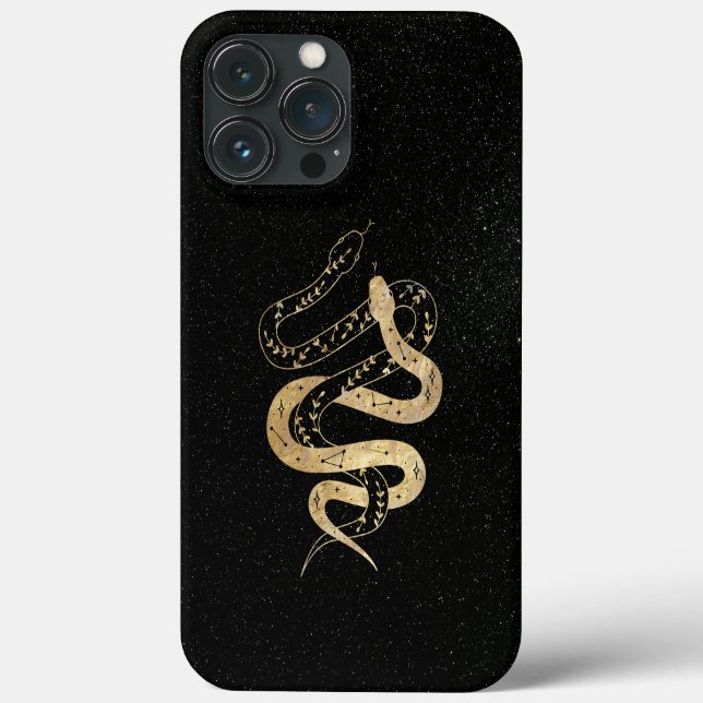 Coques Case-Mate iPhone Serpents dorés et noirs mystiques (Verso)
