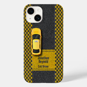 Coque Pour iPhone 14 Service de chauffeur de taxi d'affaires Taxi jaune