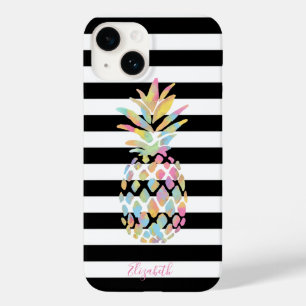 Coque Pour iPhone 14 Serviette de plage tropicale avec motif ananas, ra