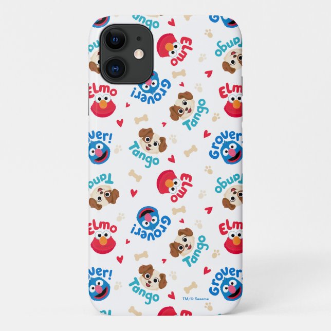 Coques Case-Mate iPhone Sesame Street | Tango, Elmo et Grover Pattern (Dos)