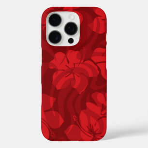 Coques iPhone 16 Pro Shack de sucre Hibiscus hawaïen Rouge