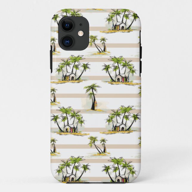 Coques Case-Mate iPhone Shack tropical et paumes (Dos)