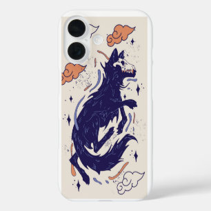 Coques iPhone 16 Shadow Howl - Loup du crâne mystique