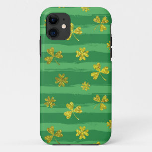 Coques Pour iPhone shamrock d'or st patrick