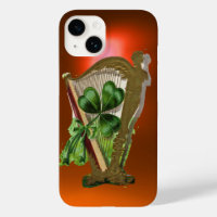 SHAMROCK VERT IRISH HARP orange