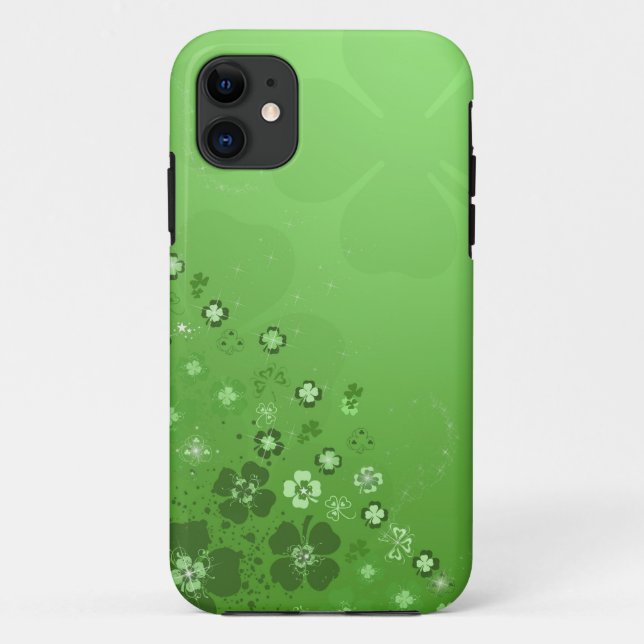 Coques Case-Mate iPhone Shamrocks irlandais verts (Dos)