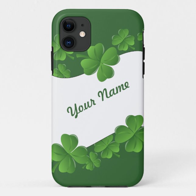 Coques Case-Mate iPhone Shamrocks persionalized (Dos)