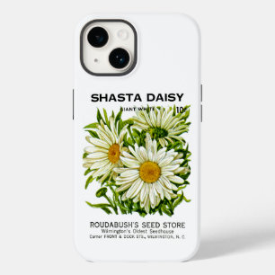 Coque Pour iPhone 14 Shasta Daisy Vintage Seed Packet Coque-Mate iPhone