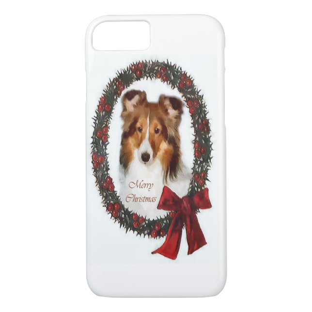 Coques Case-Mate iPhone Shetland Sheepdog Shelter Noël (Dos)
