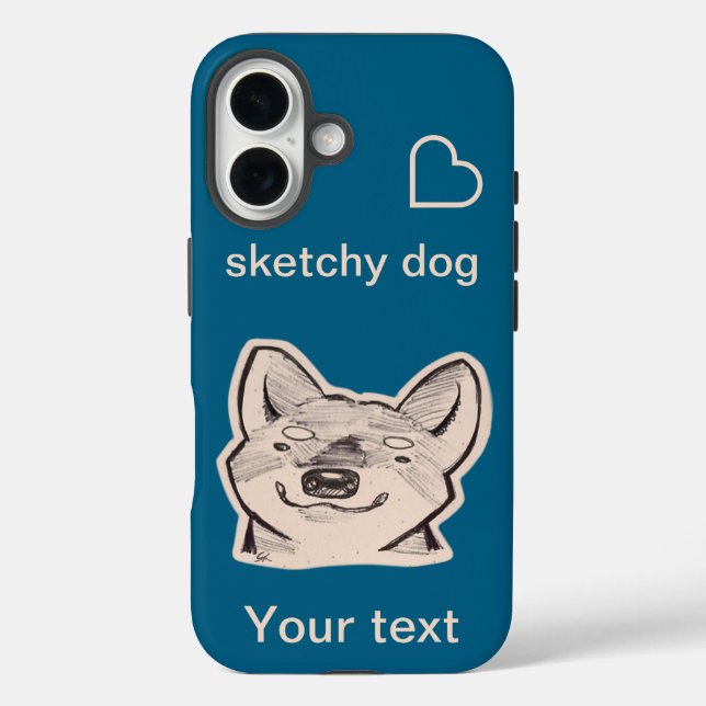 Coques Case-Mate iPhone Shiba sketchy dog (Verso)