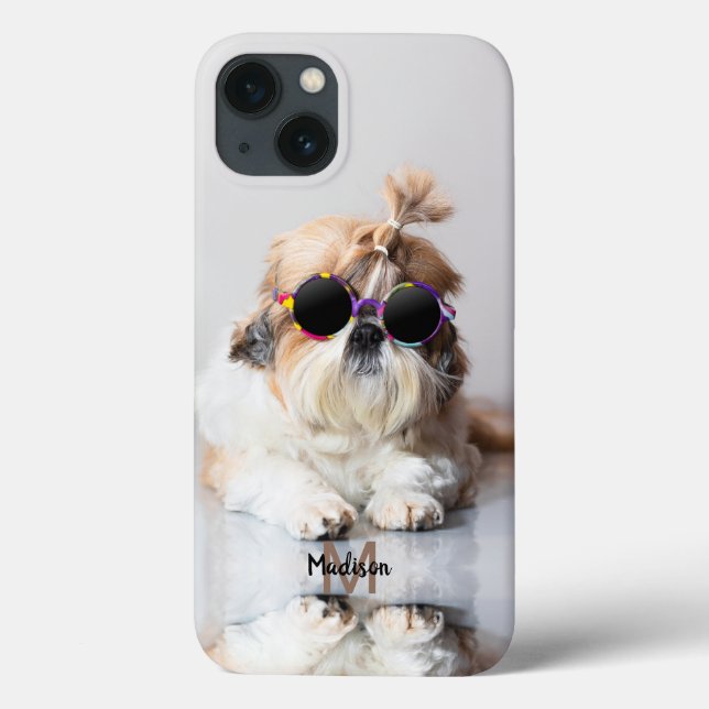 Coques Case-Mate iPhone Shih Tzu Cool fun mignon Photo Custom Monogramme (Verso)