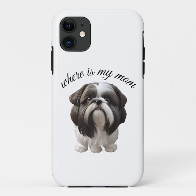 Coques Case-Mate iPhone Shih Tzu - Où Est Ma Mère (Dos)