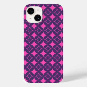 Coque Pour iPhone 14 shippo rose et violet