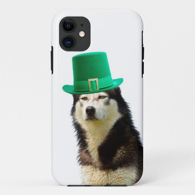 Coques Case-Mate iPhone Sibérien Husky Chien Saint Patrick jour (Dos)