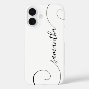 Coques iPhone 16 Signature Boucle Noir